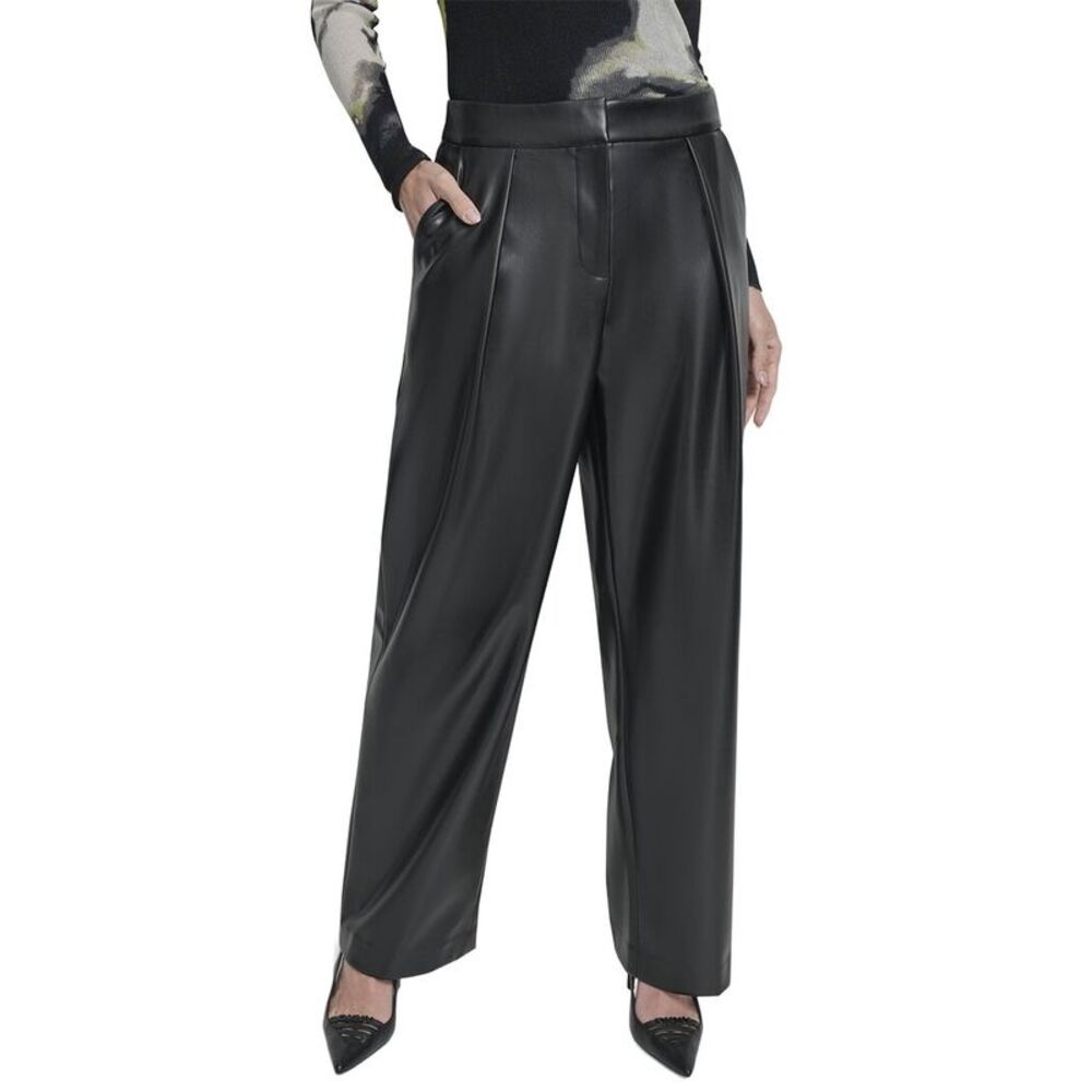 Dkny Womens  Faux Leather Pant